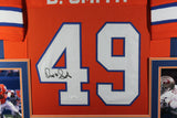 Dennis Smith Autographed/Signed Pro Style Framed Orange XL Jersey JSA 36208