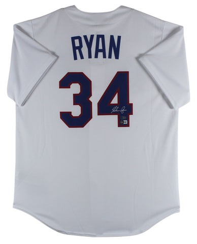 Rangers Nolan Ryan Authentic Signed White Nike Jersey Autographed BAS