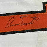 FRAMED Autographed/Signed BERNIE PARENT 33x42 Philadelphia White Jersey JSA COA