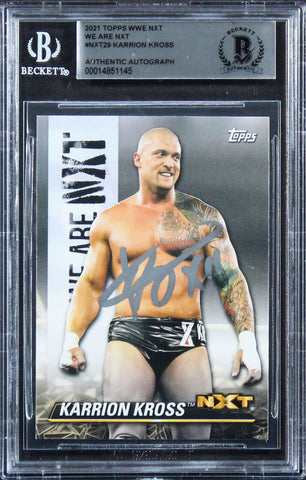 Karrion Kross Signed 2021 Topps WWE NXT We Are Next #NXT29 Card BAS Slabbed