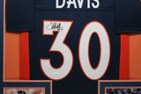 TERRELL DAVIS (Broncos blue TOWER) Signed Autographed Framed Jersey JSA