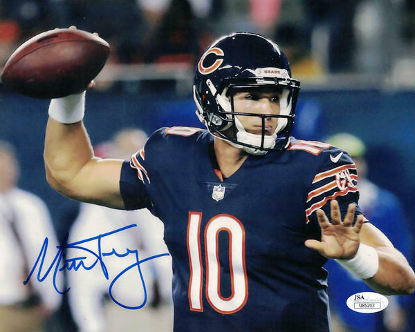 Mitch Trubisky Autographed/Signed Chicago Bears 8x10 Photo JSA 12323