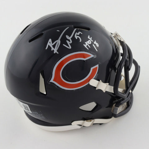 Brian Urlacher Signed Bears Speed Mini Helmet Inscribed "HOF 18" (Beckett Holo)