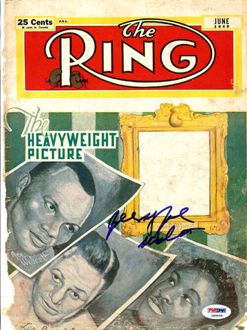 Jersey Joe Walcott Autographed Signed The Ring Magazine Cover PSA/DNA #S48668