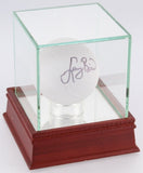 Larry Bird Signed Tiffany & Co. Crystal Ball / High Quality Display Case PSA COA