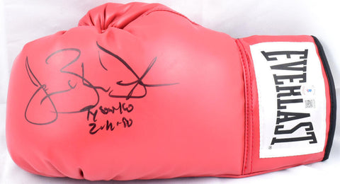 Buster Douglas Signed Everlast Red Boxing Glove w/Tyson KO-Beckett W Holo *Left