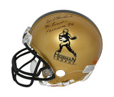 Glenn Davis & Doc Blanchard Autographed Heisman Mini Helmet 2 Insc PSA 33583