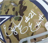 Ezekiel Elliott Dallas Cowboys Signed Camo Alternate Authentic Helmet