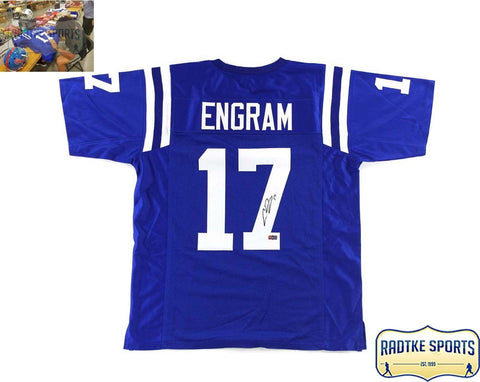Evan Engram Signed Ole Miss Blue Custom Jersey