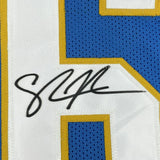Autographed/Signed SHAWNE MERRIMAN San Diego Powder Blue Football Jersey BAS COA