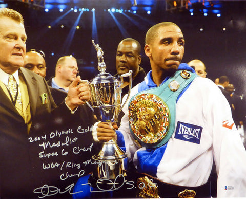 Andre Ward Authentic Autographed Signed 16x20 Photo With Stats Beckett V61301