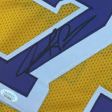 FRAMED Autographed/Signed DENNIS RODMAN 33x42 Yellow Jersey JSA COA #2