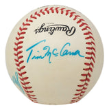 Ralph Kiner Tim McCarver Signed Official National League Baseball BAS LOA 146
