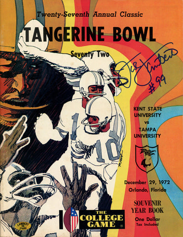 Jack Lambert Autographed/Signed 1972 Tangerine Bowl Program Beckett 38167