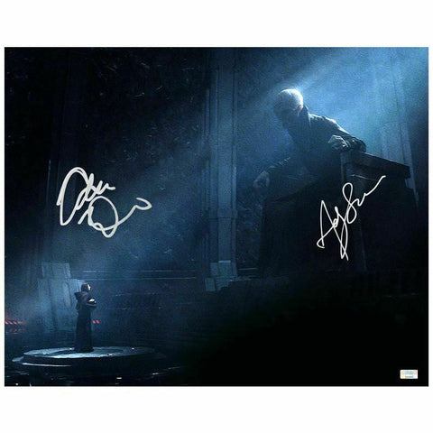 Adam Driver Andy Serkis Star Wars Autographed Kylo Ren Snoke 16x20 Scene Photo