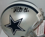 Taco Charlton Autographed Dallas Cowboys Mini Helmet JSA Witness Auth *Black