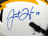 Justin Herbert Autographed Chargers Lunar Eclipse Full Size Helmet Mark Beckett