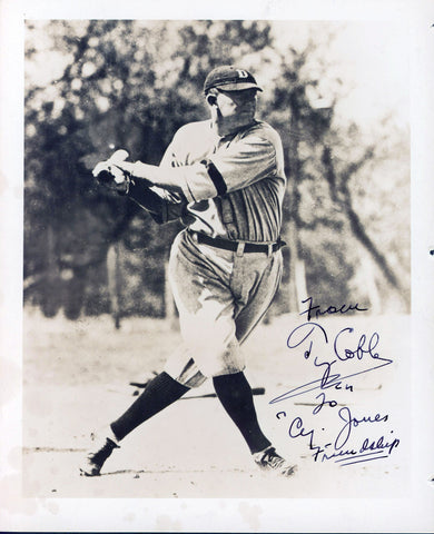 Tigers Ty Cobb Authentic Signed 8x10 Black & White Photo PSA/DNA #K72928