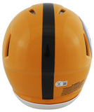 Steelers Troy Polamalu Signed Yellow Full Size Speed Proline Helmet BAS Witness