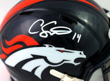 Courtland Sutton Autographed Denver Broncos Speed Mini Helmet- JSA W Auth *White