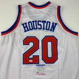 Autographed/Signed Allan Houston New York White Basketball Jersey PSA/DNA COA