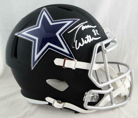 Jason Witten Signed Dallas Cowboys F/S Flat Black Helmet- Beckett Auth *Silver