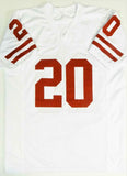 Earl Campbell Autographed White College Style Jersey w/HT- JSA W Auth *2 *Silver