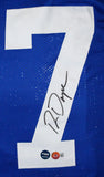 Ron Dayne Autographed Blue Pro Style Jersey-Beckett W Hologram *Black
