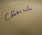Charlie Weiss Autographed/Signed Notre Dame Proline Helmet Tristar 22192