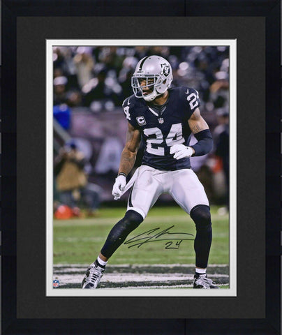 Framed Charles Woodson Oakland Raiders Autographed 16" x 20" Stance Photograph