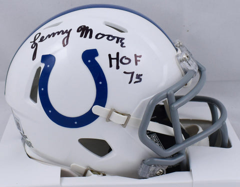 Lenny Moore Autographed Baltimore Colts Speed Mini Helmet W/HOF-Beckett W Holo