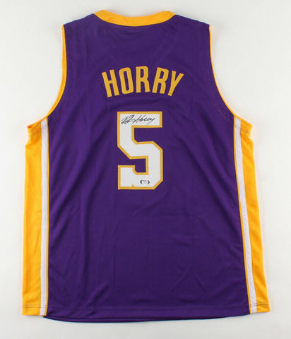 Robert Horry Signed Lakers Jersey (PSA COA) Los Angeles 7xNBA Champion / Forward