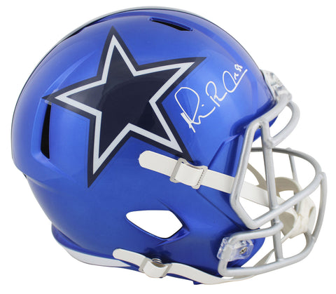 Cowboys Michael Irvin Signed Flash Full Size Speed Rep Helmet BAS Witnessed