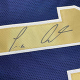 Autographed/Signed Tavon Austin St. Louis Blue Football Jersey JSA COA