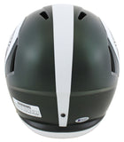Michigan State Magic Johnson Signed Green F/S Speed Rep Helmet BAS Wit #MJ14510