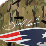 Julian Edelman New England Patriots Signed Camo Alternate Replica Helmet