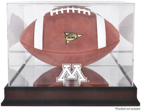 Minnesota Golden Gophers Base Logo Football Display Case w/Mirror Back