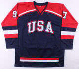 Jeremy Roenick Signed Team USA Jersey (Beckett COA) Playing career 1988-2009