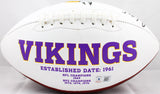 Cris Carter Autographed Minnesota Vikings Logo Football w/HOF-Beckett W Hologram