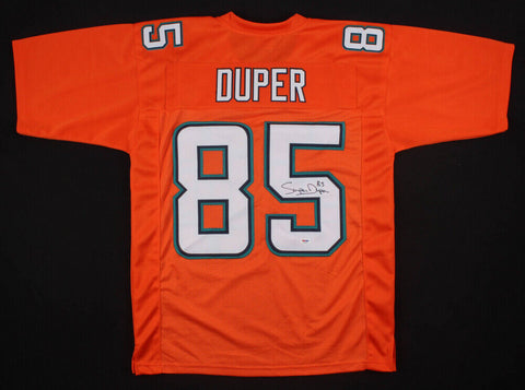 Mark Super Duper Signed Dolphins Jersey (PSA Holo ) 3xPro Bowl (1983,1984,1986)