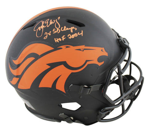 Broncos John Elway 2x Insc Signed Eclipse Proline F/S Speed Helmet BAS Witness