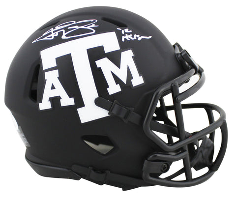 Texas A&M Johnny Manziel 12 Heisman Signed Eclipse Speed Mini Helmet JSA Witness