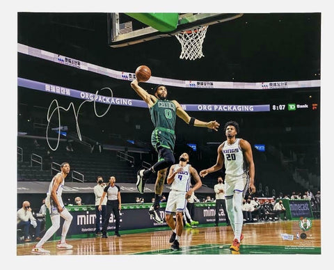 JAYSON TATUM Autographed Celtics "Dunk vs. Kings" 16" x 20" Photograph FANATICS