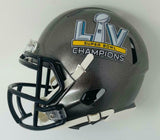 DEVIN WHITE Autographed "SB LV Champs" Logo Buccaneers Mini Helmet FANATICS