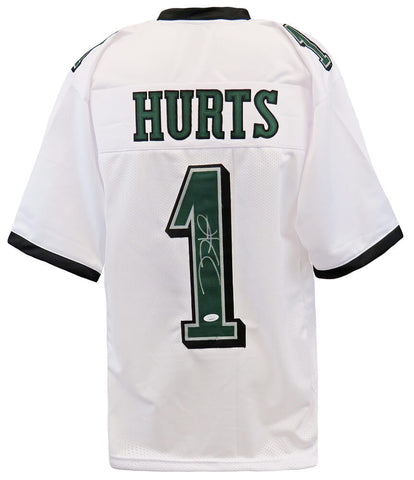 Jalen Hurts (PHILADELPHIA EAGLES) Signed White Custom Football Jersey -(JSA COA)