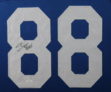 MARVIN HARRISON (Colts blue SKYLINE) Signed Autographed Framed Jersey JSA