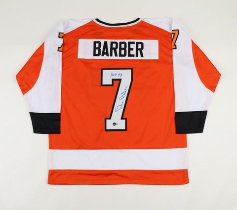 Bill Barber Signed Philadelphia Flyers Jersey Inscribed "HOF 90" (Beckett)