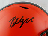 Baker Mayfield Signed Cleveland Browns F/S Speed Helmet- Beckett W *Black