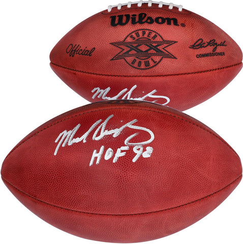 Mike Singletary Bears Signed Wilson Super Bowl XX Pro Football with HOF 98 Insc