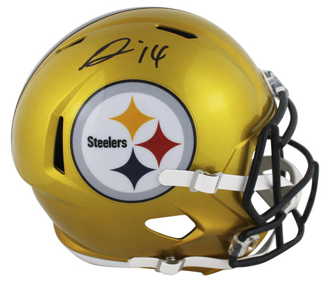 Steelers George Pickens Authentic Signed Flash Full Size Speed Rep Helmet JSA